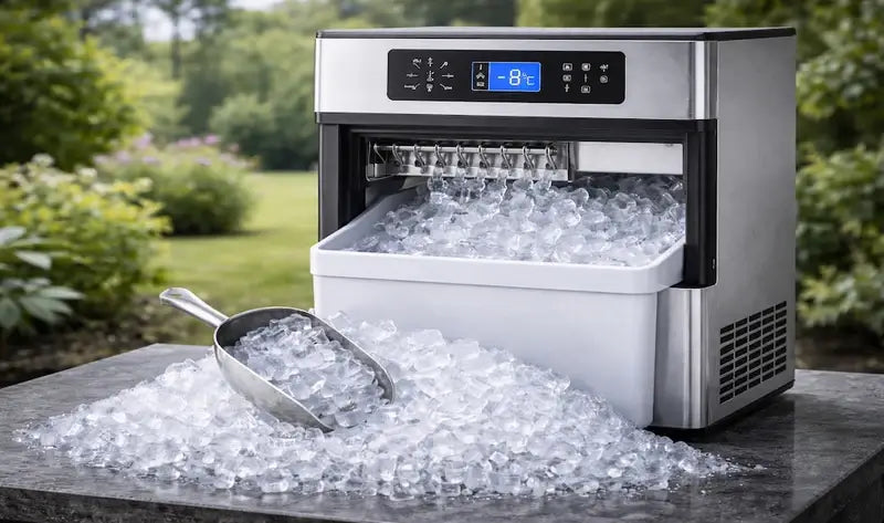 ijsbad kopen zelf ijsblokjes maken met een ijsmachine voor gebruik in een ijsbad