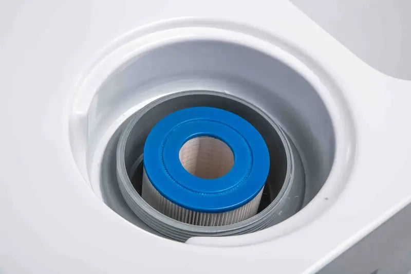 ijsbad kopen Elite PRO volledig acryl ijsbad met koeler detail van filter en waterzuiveringssysteem