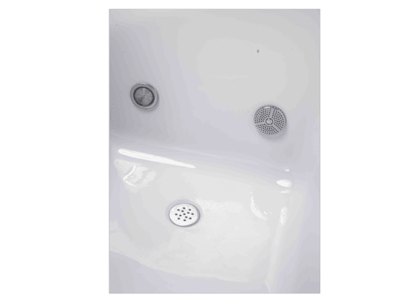 ijsbad met koeler binnenkant van acryl kuip met waterafvoer