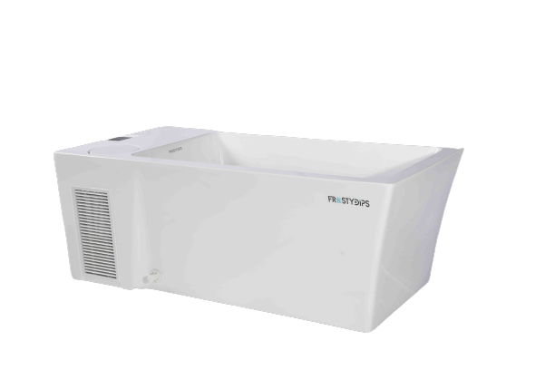 ijsbad met koeler elite pro volledig acryl voorkant diagonaal